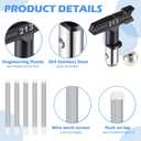 Zhengmy 12 Pcs Airless Paint Sprayer Gun with Nozzle Guard Spray Tips and Airless Paint Spray Gun Filter for Spraying Machine Accessories (109,213,313,413,515)