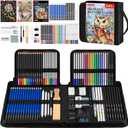 141 PCS Art Supplies Sketching Kit Pro Max, Drawing Pencils with Sketchbook, Coloring Book, Colored Graphite Charcoal Watercolor & Metallic Pencils, Drawing Supplies Gifts for Artists Adults Kids