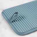 KitchenAid Ribbed Soft Silicone Pot Holder 2-Pack Set, Fog Blue, 7"x9"