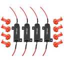 AUXLIGHT 4Pcs Quality 50W 6ohm Load Resistors - Fix LED Turn Signal Blinker/Error Code (Resistors get very hot during working) - Black