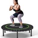 BCAN 40" Adult Fitness Trampoline with Durable Bungees, Stable & Quiet Exercise Rebounder, Great Mini Trampoline for Indoor/ Garden Workout - Green