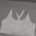 Cordaw Pickleball Sports Bras for Women High Support, Molded Cup Crisscross Back High Impact Workout Yoga Bra (Large, White)