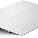 Door Threshold Ramp 3" Rise Door Ramp Aluminum Entry Ramp or Doorways Rated 800 lbs Load Capacity forWheelchair Scooters Power Chairs Walkers Metallic