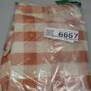 Checkered Fall Tablecloth Rectangle Cotton Linen Gingham Table Cloth with Tassel Washable Wrinkle Free Heavy Duty Buffalo Plaid Table Cover for Dining/Party/Picnic (Orange, 55" x 70" (Rectangular))