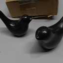 Notakia Small Birds Statues Home Decor Modern Style Decorative Ornaments for Living Room Decor, Bedroom, Office Desktop, Cabinets (Black 2Pcs Birds)