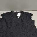 MEROKEETY Women's Sleeveless Lace Floral Elegant Cocktail Dress Crew Neck Knee Length for Party (X-Large, Black)