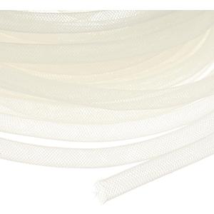 Mesh Tube Ribbon 25 Yards, 8mm Elastic Fabric Ribbons Mesh Tubing for Crafts/Gift Wrapping/Flower Bouquets/Wedding/Birthday/Holiday/Wreaths Christmas/Decoration[Natural White]
