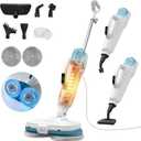 Aspiron Steam Mop, 10-in-1 Steam Mop and Handheld Steamer, 15s Heat-Up, Self-Rotating Scrub Pads, 2 Steam Modes with Spray,500ML Removable Tank,LED Light,Floor Steamer for Hardwood,Tile, Carpet,Car