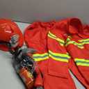 Kids Fireman Firefighter Costume Toys with Complete Accessories for Boys Girls Birthday Halloween Party Dress Up 10-11years