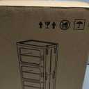3 x 3-Tier Narrow Bathroom Storage Cabinet with Clear Doors and Adjustable Shelves, Plastic Slim Bathroom Organizers and Storage Small Spaces Pantry Kitchen Laundry Room Quick Assembly, Beige