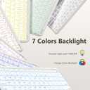 Harvopu for iPad Air 13 Inch & Pro 12.9 Case with Keyboard - Multi-Touch Trackpad, 7 Colors Backlit, Detachable Folio Cover for iPad Pro 12.9 (6th, 5th, 4th, 3rd gen), Air 13 M4/M3/M2 (Starlight-gray)