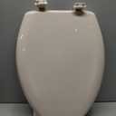 Bemis Classic Colors Slow Close Toilet Seat, Easy Clean Hinges and Durable Plastic Seat, Made in USA, Elongated, Blush