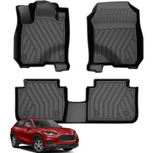 2025 HRV Floor Mats - Original Floor Mats Custom Fit for 2023 2024 2025 2026 Honda HRV & 2025 Acura ADX TPE Rubber Car Mats, All Weather Protection Floor Liners for HR-V Accessories 1st & 2nd Row