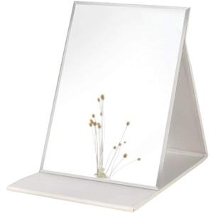 Zcooooool Large Portable Super HD Mirror - Multi Stand Angle Hand Free/Handheld/Tabletop Foldable 10x7 Inch (White)