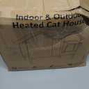 K&H Pet Products Extra-Wide Heated Cat House for Outside, Outdoor Cat House with 2 Safe Escape Doors, Weatherproof Insulated Stray & Feral Shelter with Waterproof Heated Bed, Safety Listed - Olive