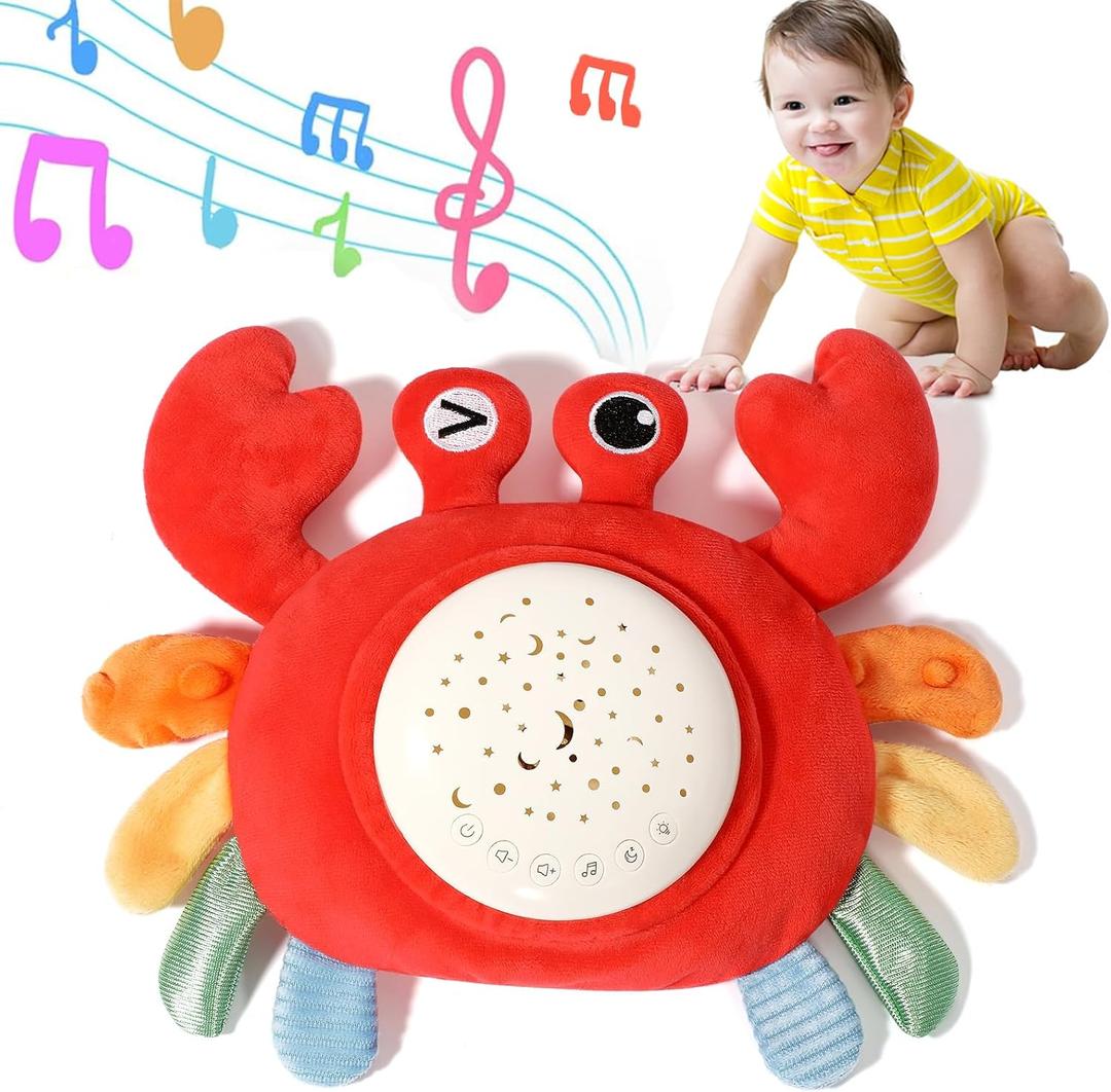 2 x Crawling Crab Baby Toys 6-12 Months - Projection Musical Toys for Babies 0-6 6-12 Months Infant Tummy Time Toys to Sleep Aid Soothers Baby Toys 3 4 5 6 7 8 9 10 11 12 Months Girls Boys Birthday Gifts
