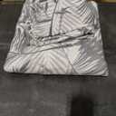 MUXHOMO Duvet Cover Queen Size, Reversible Floral Grey Duvet Cover Set with Zipper Closure, 3 Pieces Botanical Patterns Soft Microfiber Bedding Set with 4 Ties (90"x90", 2 Pillow Cases)