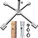 MILIMOLI 2Pack Foldable Portable Beach Umbrella Stand-Portable Patio Umbrella Base Holder,Outdoor Sunshade Anchor Size Plus Thickened,Rust Free Tempered Iron Umbrella Stand for Courtyard,Beach,Grass