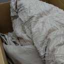 Zzlpp King Size Comforter Set 7 Pieces, Beige Tufted Bed in a Bag with Comforter and Sheets, All Season Boho Bedding Sets with 1 Comforter, 2 Pillow Shams, 2 Pillowcases, 1 Flat Sheet, 1 Fitted Sheet