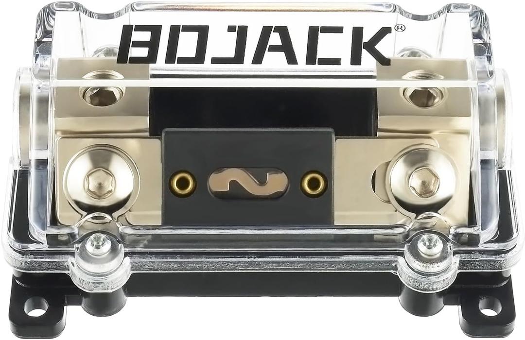 BOJACK 0/2/4 Gauge AWG in-Line ANL Fuse Holder with 300 Amp Fuse No Wire Terminals Needed Inline Fuse Holder with Insulating Cover, Automotive 4, 2, 0 Gauge Fuse Block (300A)