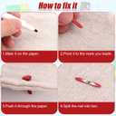 3 x 150pcs Metal Paper Clips for Crafts, 0.31x0.67in Mix-Color Paper Fasteners Round Head Split Pins Smooth Mini Brads for DIY Scrapbooks Cards Photo Walls