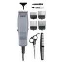 ConairMAN Simple Cut, Hair Clippers for Men, 10-piece Home Hair Cutting Kit (Grey)