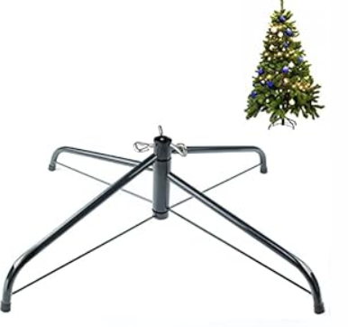 MNKXL 24 Inch Christmas Tree Stand for 4 to 10ft Christmas Trees, fits 1.3 inch Pole, Folding Christmas Tree Stand