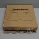 Bell Lamp Shades Set of 2, 6"Top x 13"Bottom x 10"High, Beige Shade Replacement for Table Lamps, Floor Lamps, Fabric Natural Linen Hand Crafted(Spider Fitter), Harp Holders Included, Assembly Required