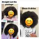 Afro Kinky Curly Wig With Bangs Full Machine Made Scalp Top Wig 200 Density Virgin Brazilian Short Curly Human Hair Wigs Natural Color 22 inch