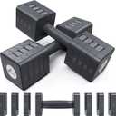 Adjustable Dumbbells Hand Weights Set: Sportneer 5 in 1 Weight Adjustment 10 LB Dumbbells Set of 2 Free Weights Fast Adjust Dumbbell Weight Set for Women Men Home Gym Exercise Workout Strength