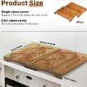 Juexica 2 Pcs 15" x 22" Rv Stove Top Cover Board for Countertop Cutting Board Stove Top Wood Cutting Board for Rv Camping, Electric Range