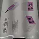 Subay Electric Nail File - 35,000RPM Professional Efile Machine for Acrylic Gel Polish Removal, Nail Drills Manicure Pedicure Kit with 100 Sanding Bands (Purple)