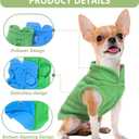 2 Pieces Fleece Dog Sweater Vest Winter Warm Puppy Sweaters for Small Dogs Male Female Fall Pullover Dog Clothes with D-Ring Soft Puppy Outfit Coat (Blue,Green, Large)