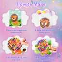 KUKANTST Poke-in Animal Crafts for Kids Ages 4-8, Mess-Free DIY Paper Art Activities, Classroom Prizes, Christmas Stuffers, Birthday Gifts Toys for Boys and Girls 4 5 6 7 8 9 10 Year Old