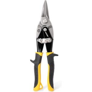 HURRICANE 10 Inch Aviation Tin Snips, Heavy Duty Metal Cutter Shears for Cutting Sheet Metal, Straight Cut, Chrome Vanadium Steel