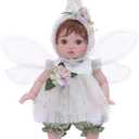 Baby Doll, 18 Inch Reborn Baby Dolls  Realistic Lifelike Green Fairy Newborn Girl Doll, Real Life Baby Dolls with Accessories, Gift for 3+ Year Old Girls, Pretend Play & Collection