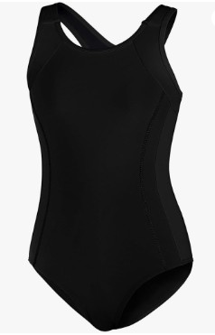 beautyin Girls Swimsuit Athletic One Piece Practice Swimwear Competition Bathing Suit
 (9-10 years, Black)