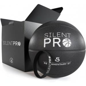 Silent Basketball Black Mamba Size 7 (29.5") Quiet Indoor Dribbling Premium Foam Basketball, Exact Shape Certified Child Safe Soundless, Noiseless Indoor Play