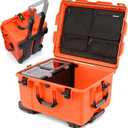 NANUK Trail 80 79L (20.9-Gallon) Waterproof Storage Box Wheeled & Modular Cargo Case for Camping, Fishing, Hunting & Outdoor Storage Dustproof and Impact Resistant (25.4 x 20 x 14.5) Orange