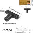 10 Pack Oil Rubbed Bronze Cabinet Knobs - Zinc Alloy, 29mm x 40mm x 39mm, Modern Style, Ambidextrous, Indoor Use