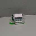 Miniature Cottage for Dollhouse Accessories Desktop Decor Wooden Mini House Storage Decoration Ornament Nice Present for Miniature Lovers (Blue)