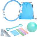 Luscinia Pilates Kit,Home Pilates Ring Kit for Women,Pilates Equipment Ring and Ball Set with Pilates Ring, Pilates Ball, Resistance Bands, Figure 8 Band & Accessories Pilates Starter Kit