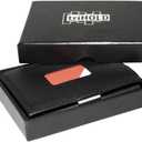 The Ultimate Front Pocket Compact Minimalist Wallet - Black Leather - Card Holder, One-Size