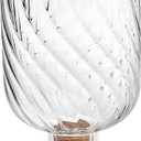 moonoom Helix Shaped Match Holder, Glass Matches Cloche for 3.5 Inch, Upside Down Match Holder Jar for Scented Candle on Dining Table Fireplace Bathroom Decoration, Not Include Matches (1 Pcs)