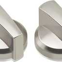 2 Pcs WB03T10326 WB03X25796 Stainless Steel knob for GE Range PS11721433, AP5986232, EAP11721433, WB03T10326, 4362262 and PGP986SET1SS