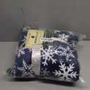 PAVILIA Blue Snowflake Christmas Sherpa Throw Blanket, Reversible Fleece Sherpa Cozy Holiday Blanket 50x60, Soft Winter Throw for Couch & Bed, Plush Cozy Warm