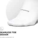 Feetures High Performance Max Cushion Quarter Tall Sock for Women & Men - Moisture-Wicking Athletic Socks (White)