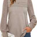 Womens Long Sleeve Fall Casual Blouses Tunic Tops for Leggings (Medium, Khaki)