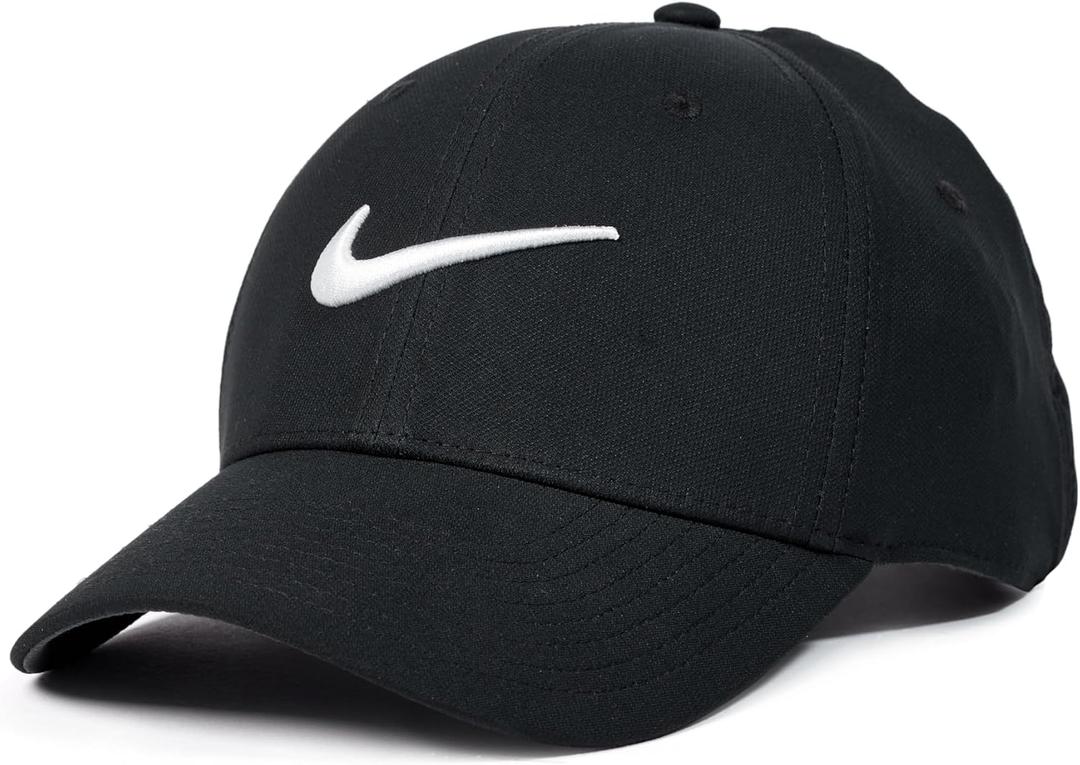 Nike Unisex Adult Dri-Fit Club Structured Swoosh Cap Hat | Mens and Womens (White, Black, Grey, L)