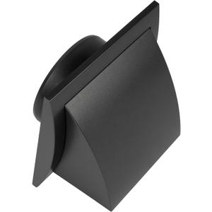 Anthracite ABS Plastic Exhaust Vent Hood with Flap - 4 Inch Fit - For Bathroom, Kitchen, Laundrie and Garage Ventilation Systems, 4'' with Hood